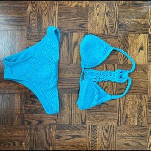 Lace Sky Blue Bikini